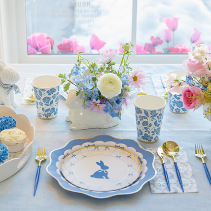 BLUE FLORAL CUPS