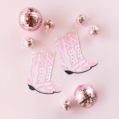 PINK COWGIRL BOOT NAPKINS