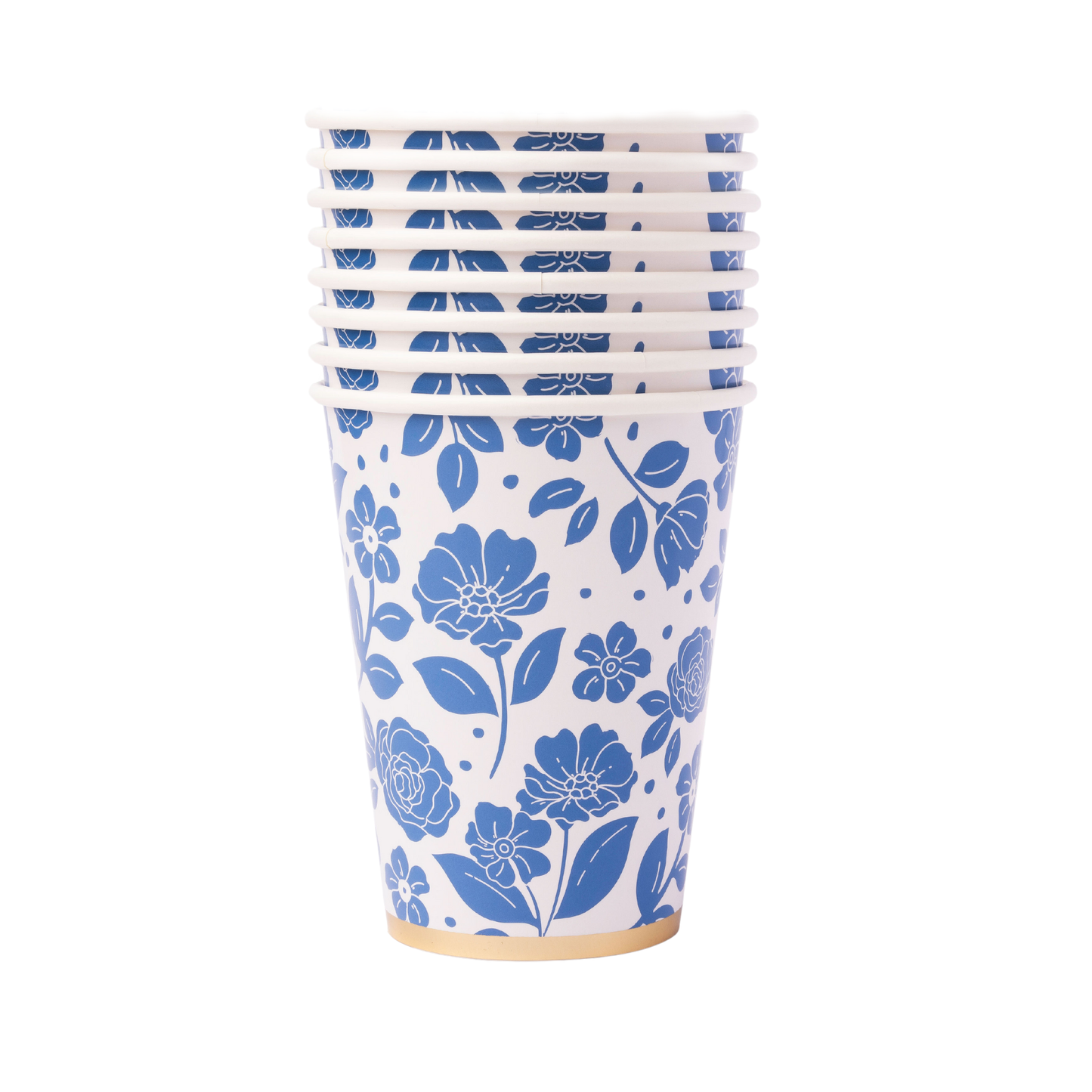 BLUE FLORAL CUPS