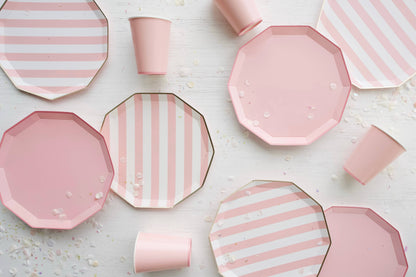 PINK STRIPED PLATES