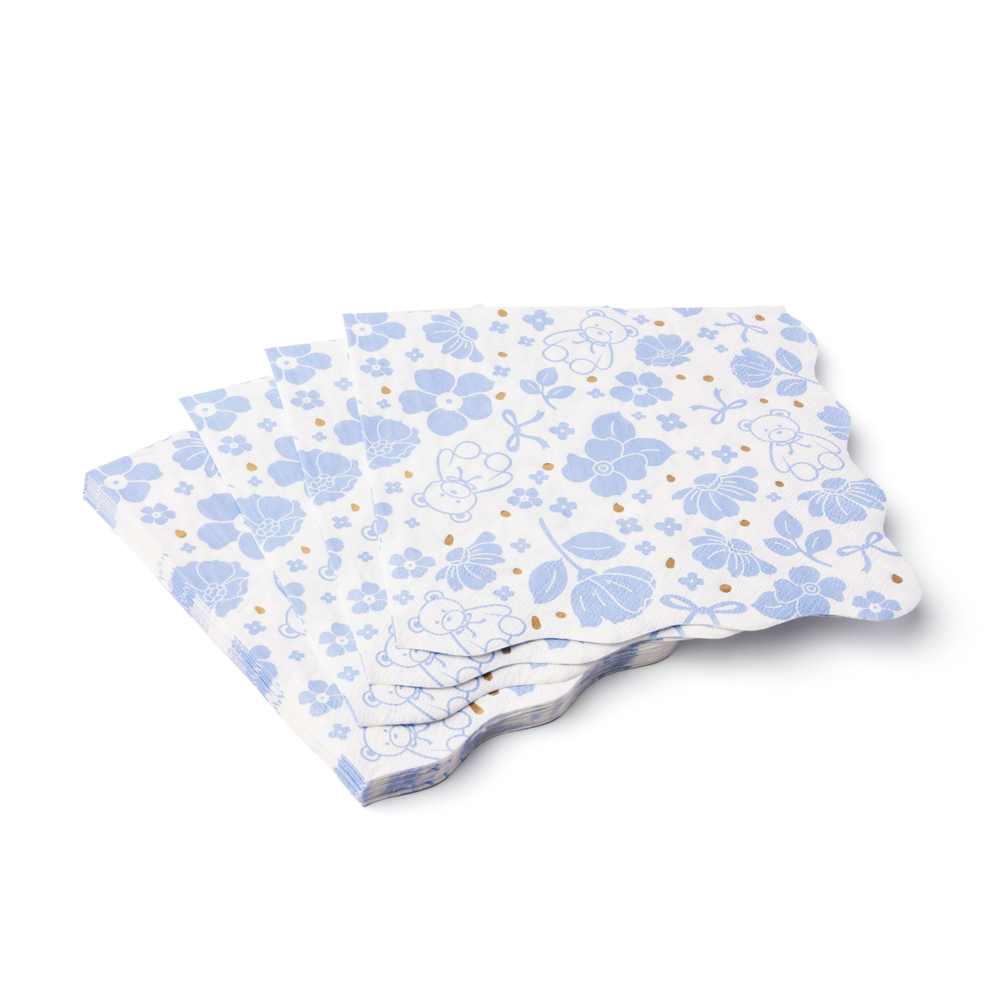 FLORAL BLUE BEAR NAPKINS