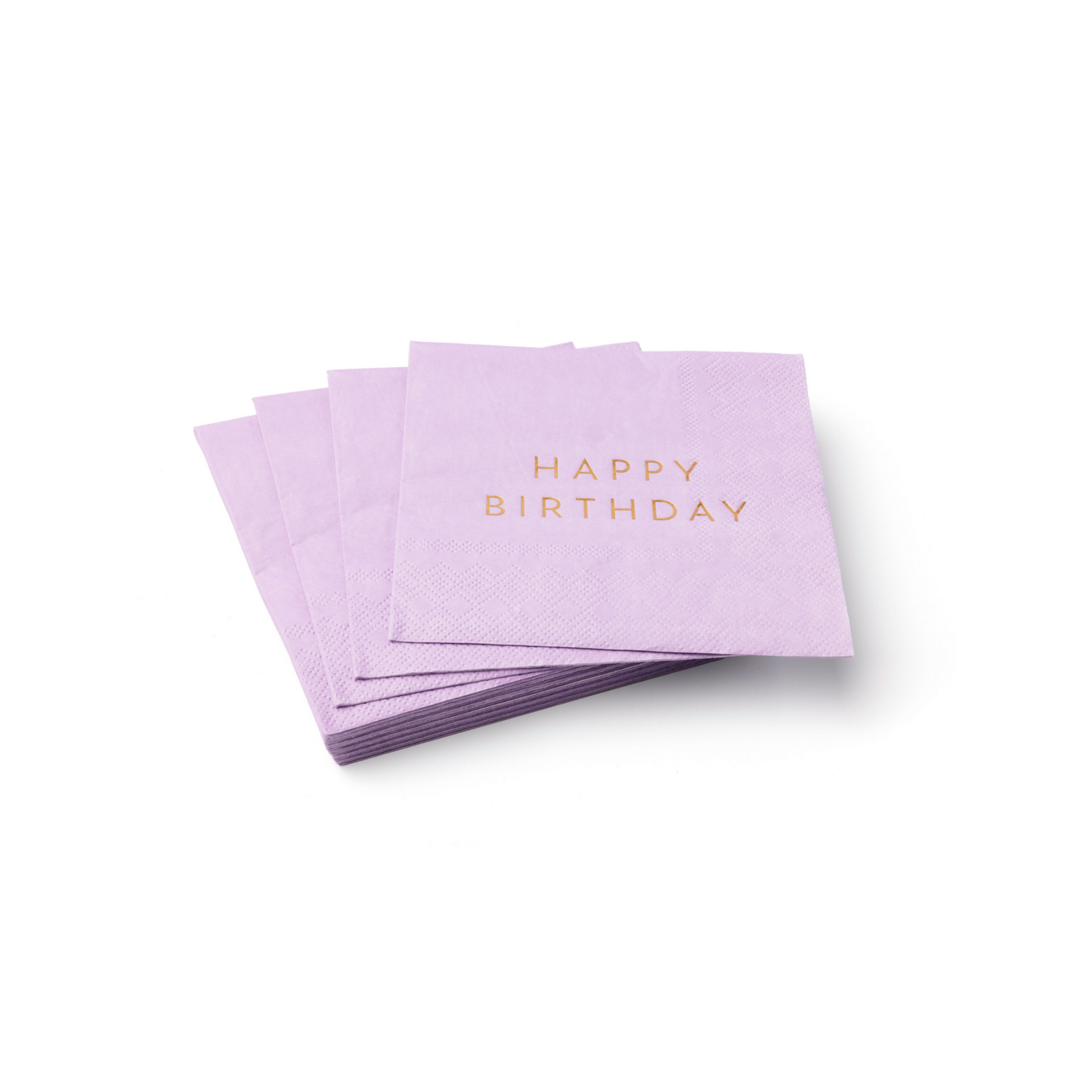 PURPLE HAPPY BIRTHDAY NAPKINS