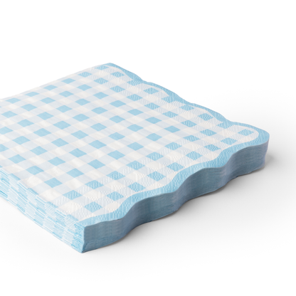 BLUE GINGHAM NAPKINS