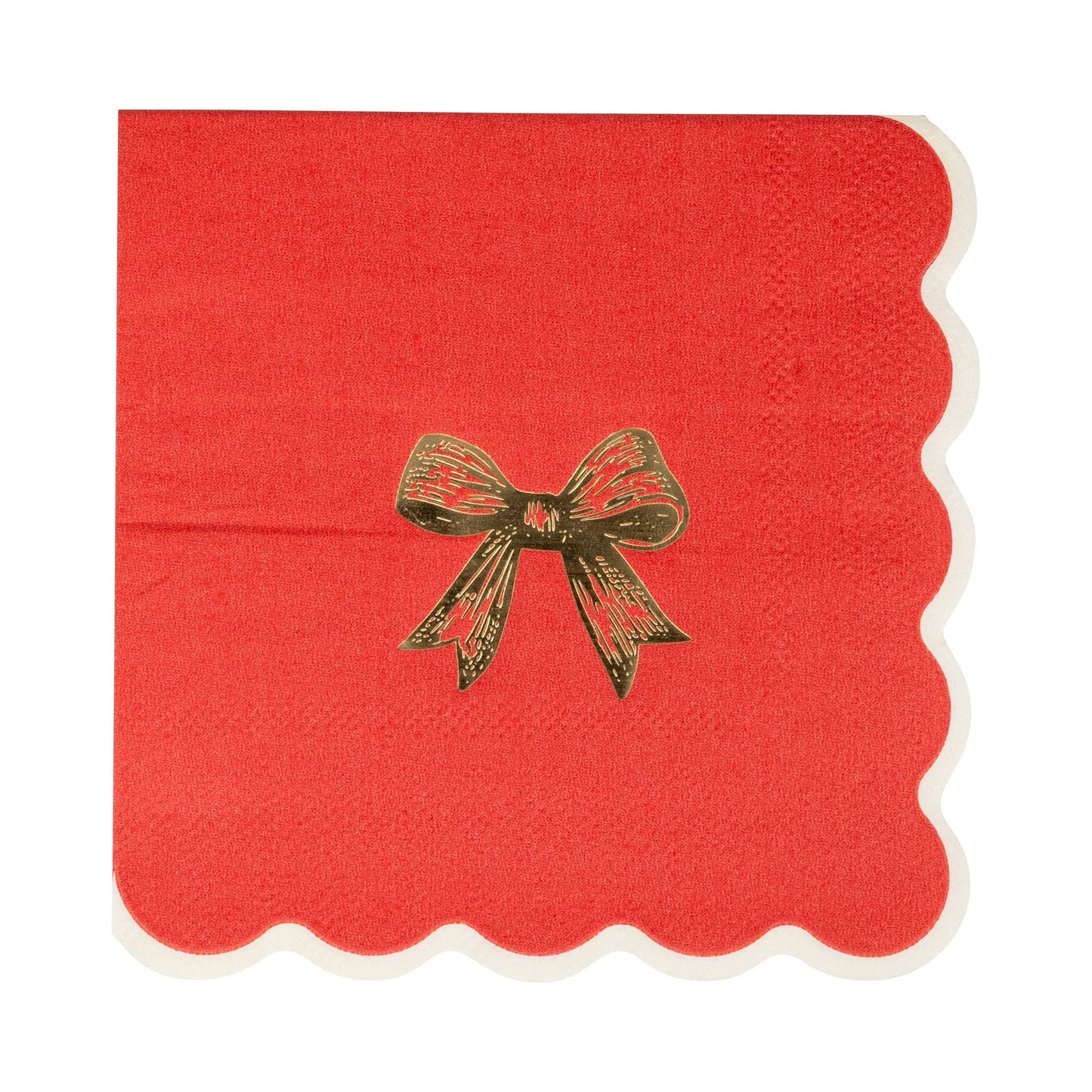 RED + GOLD BOW NAPKINS