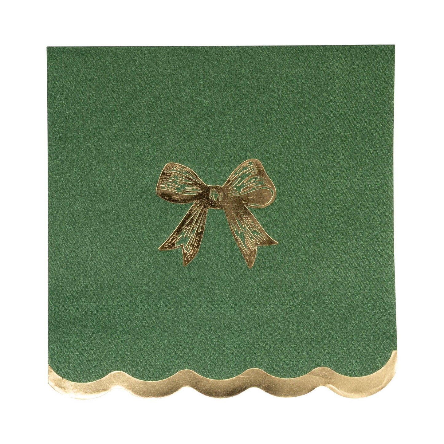 GREEN + GOLD BOW NAPKINS