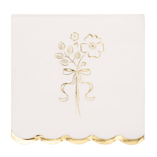 GOLD FLORAL NAPKINS