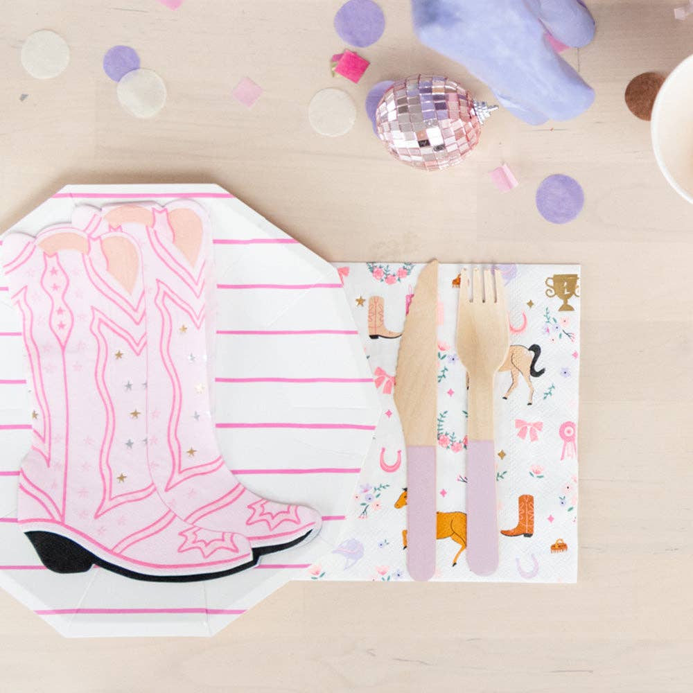 PINK COWGIRL BOOT NAPKINS