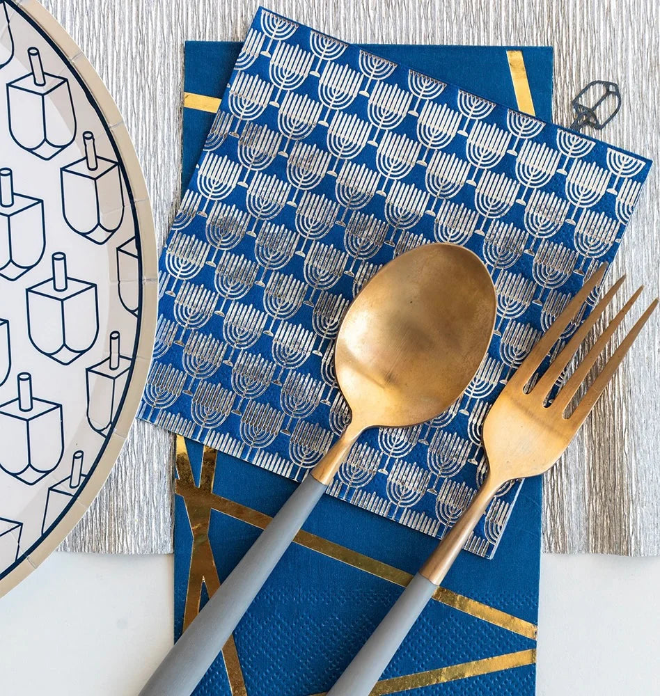 NAVY AND GOLD NAPKIN