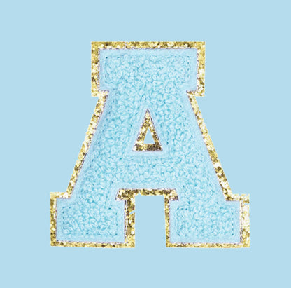 BLUE VARSITY CHENILLE LETTERS A-Z