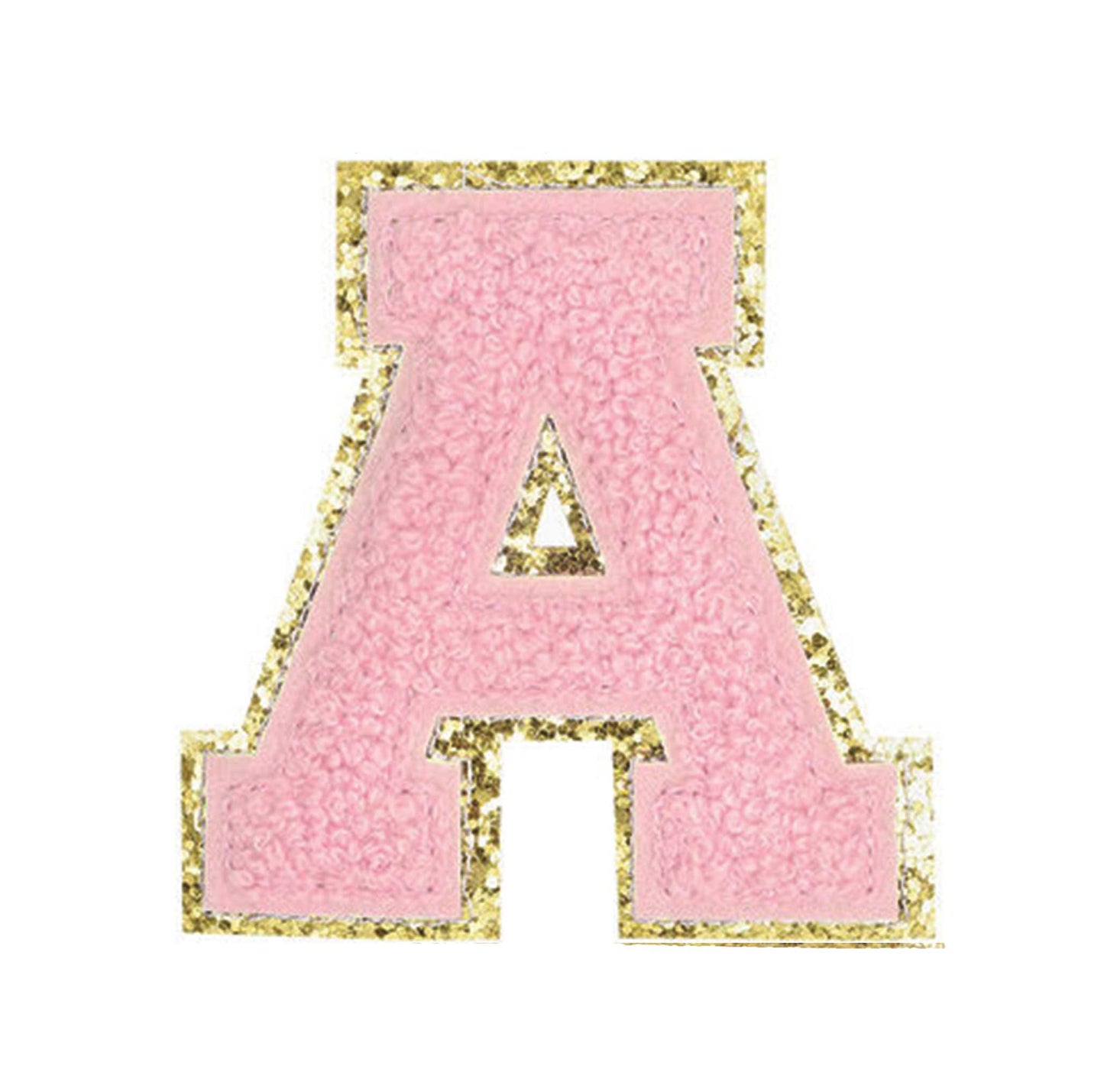 LIGHT PINK VARSITY CHENILLE LETTERS A-Z