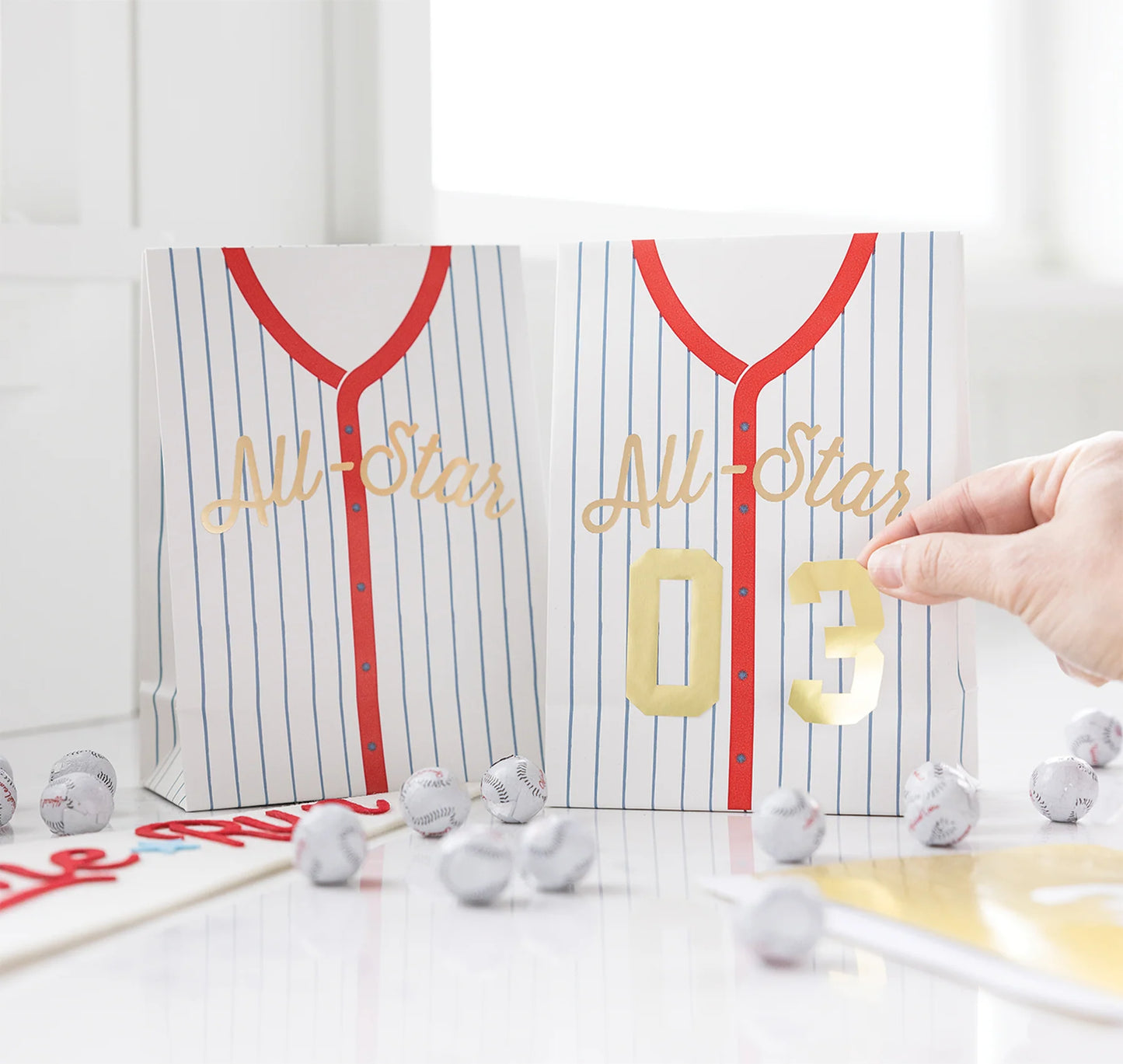 BASEBALL JERSEY FAVOUR BAG