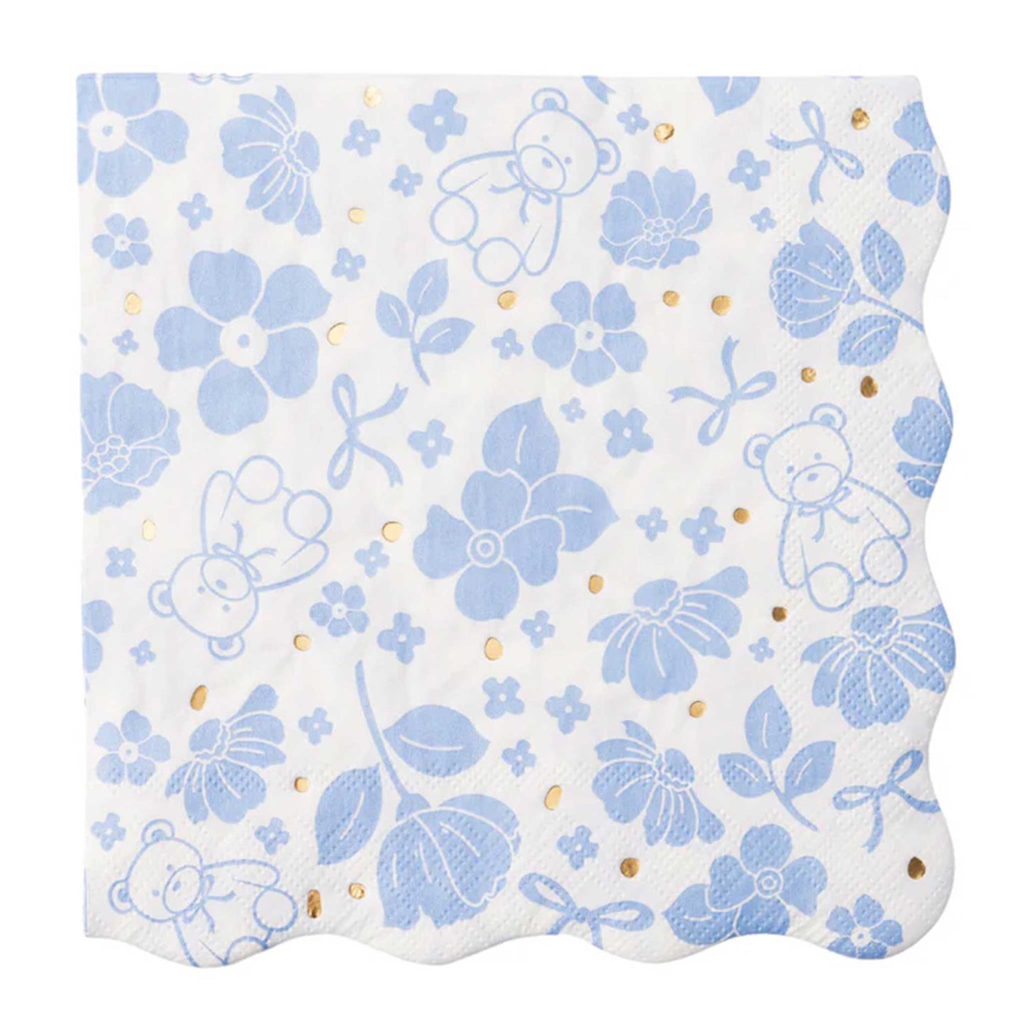 FLORAL BLUE BEAR NAPKINS