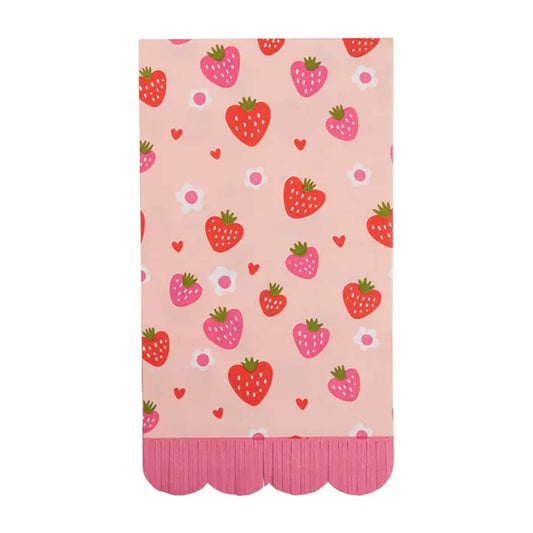 BERRY FRINGE SCALLOPED NAPKINS