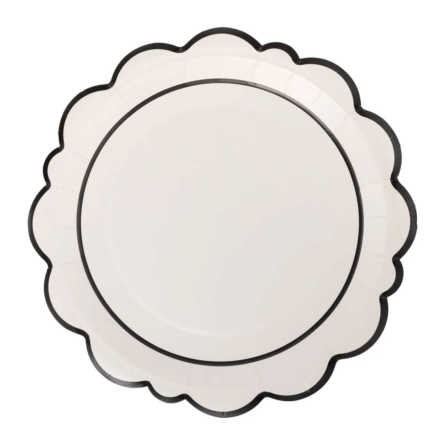 BLACK SCALLOPED EDGE PLATE