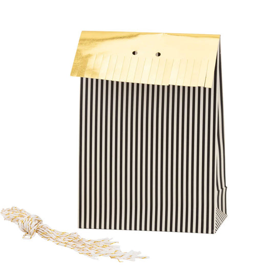 BLACK AND GOLD TREAT BAGS
