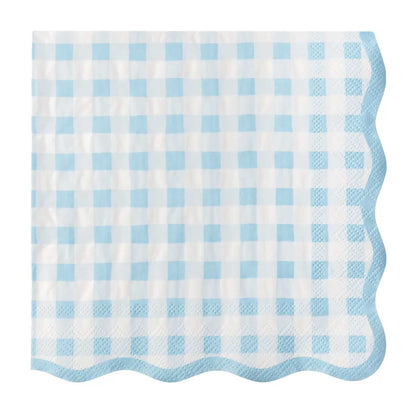 BLUE GINGHAM NAPKINS