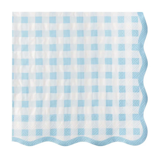 BLUE GINGHAM NAPKINS