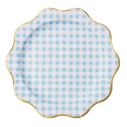 BLUE GINGHAM PLATES