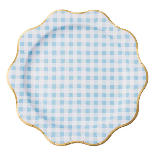 BLUE GINGHAM PLATES