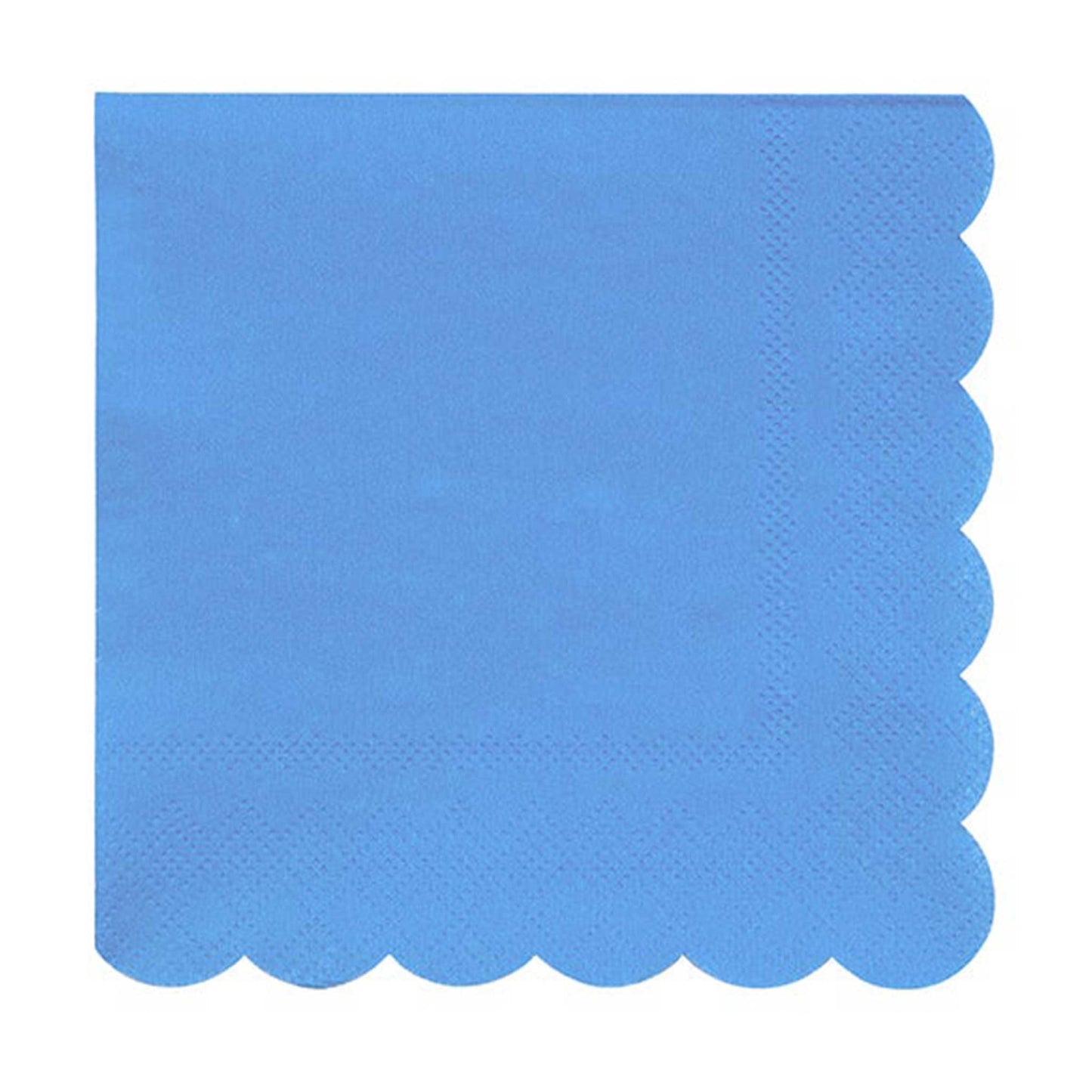 SCALLOPED BLUE NAPKINS