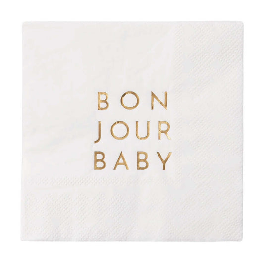 WHITE HAPPY BIRTHDAY NAPKINS