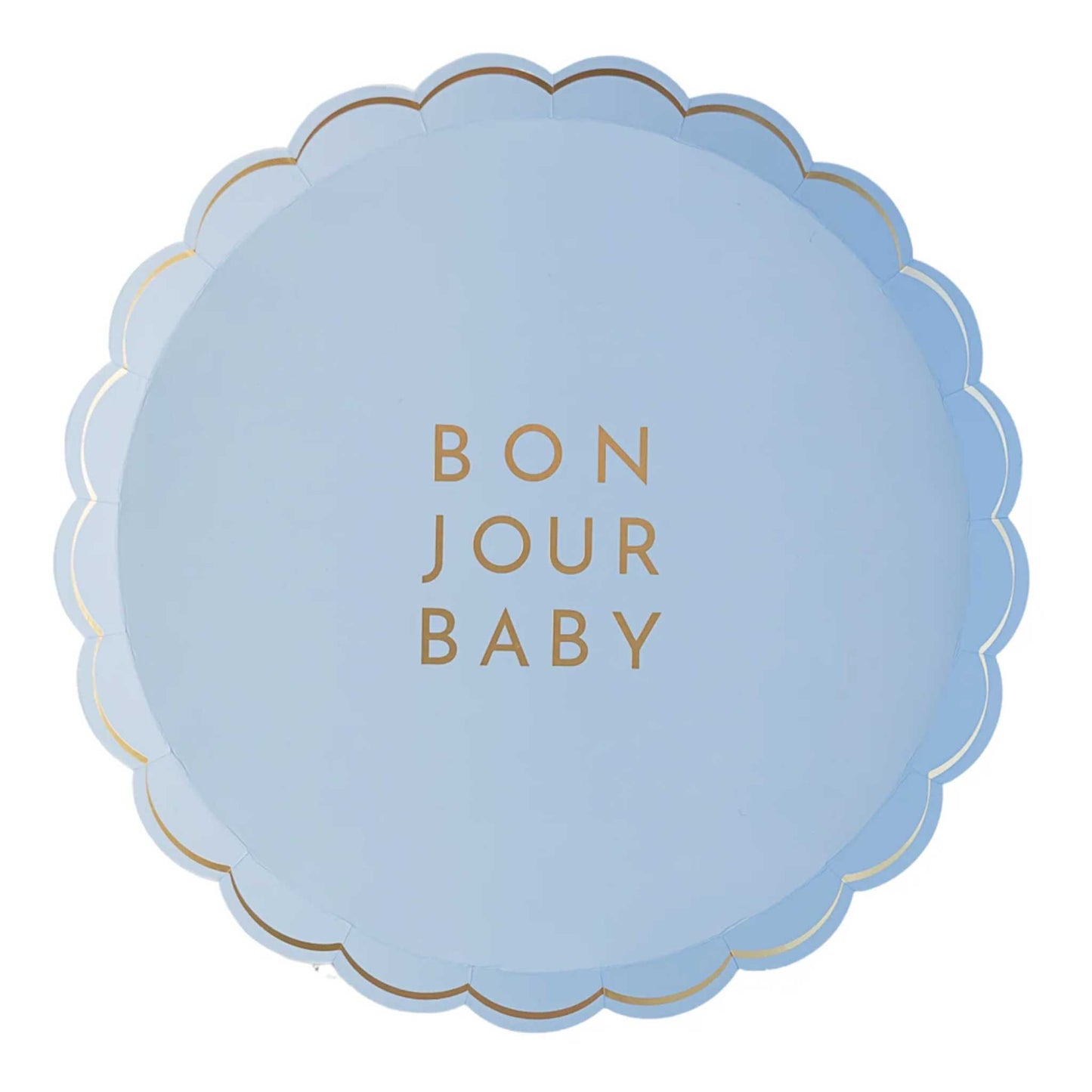 BLUE BONJOUR BABY PLATES