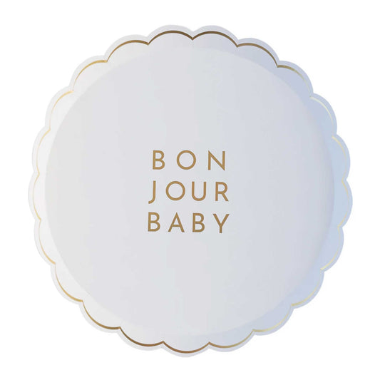 WHITE BONJOUR BABY PLATES