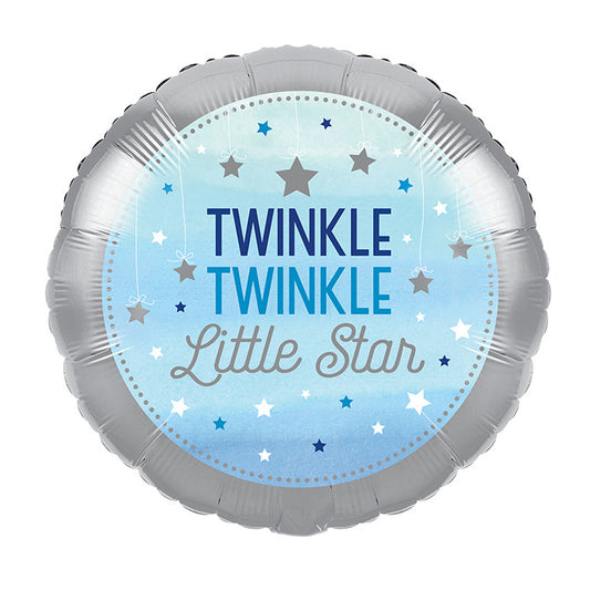 BLUE TWINKLE LITTLE STAR FOIL BALLOON