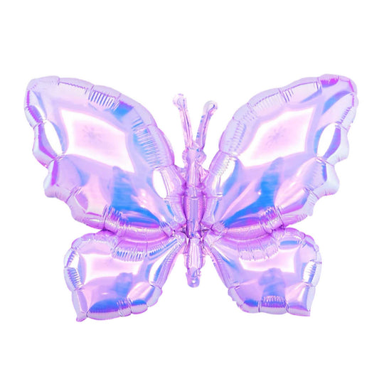 PURPLE IRIDESCENT BUTTERFLY FOIL BALLOON