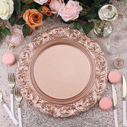 ROSE GOLD CHARGER PLATES