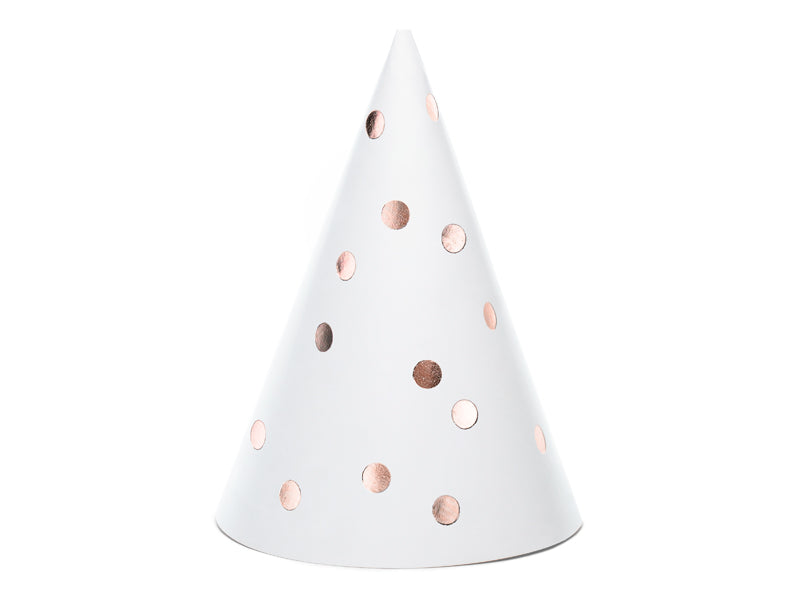 ROSE GOLD POLKA DOT HATS