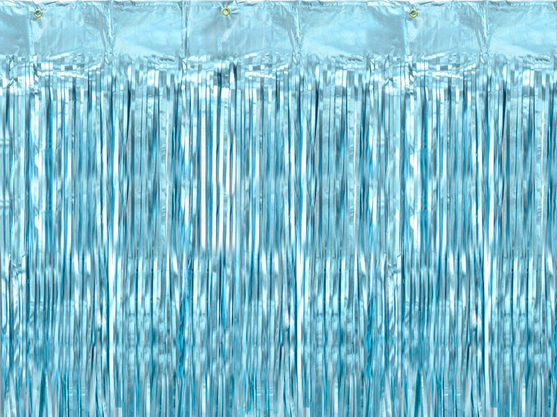 BLUE FRINGE CURTAIN