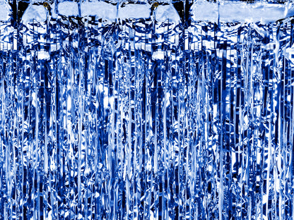 ROYAL BLUE FRINGE CURTAIN