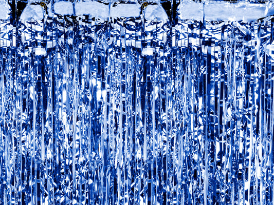 ROYAL BLUE FRINGE CURTAIN