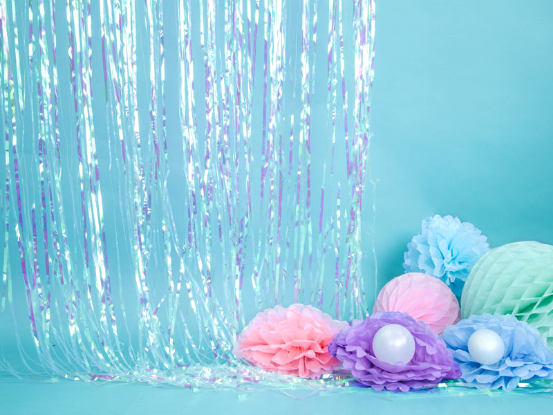 IRIDESCENT FRINGE CURTAIN