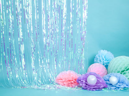 IRIDESCENT FRINGE CURTAIN