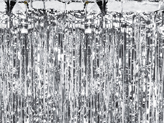 SILVER FRINGE CURTAIN