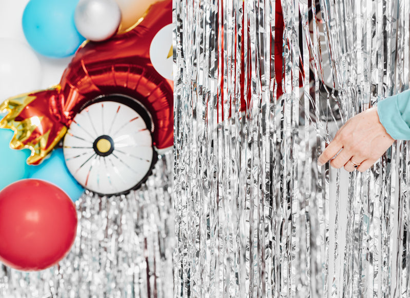 SILVER FRINGE CURTAIN