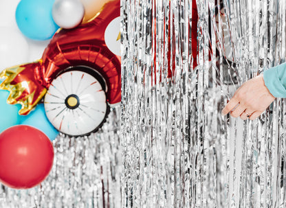 SILVER FRINGE CURTAIN