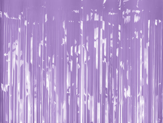PURPLE FRINGE CURTAIN