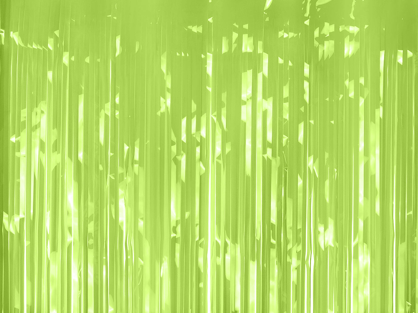 LIME GREEN FRINGE CURTAIN