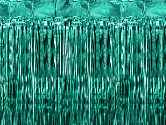 GREEN FRINGE CURTAIN