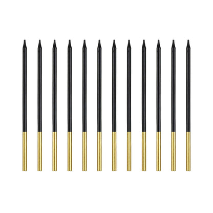 GOLD DIPPED BLACK BIRTHDAY CANDLES