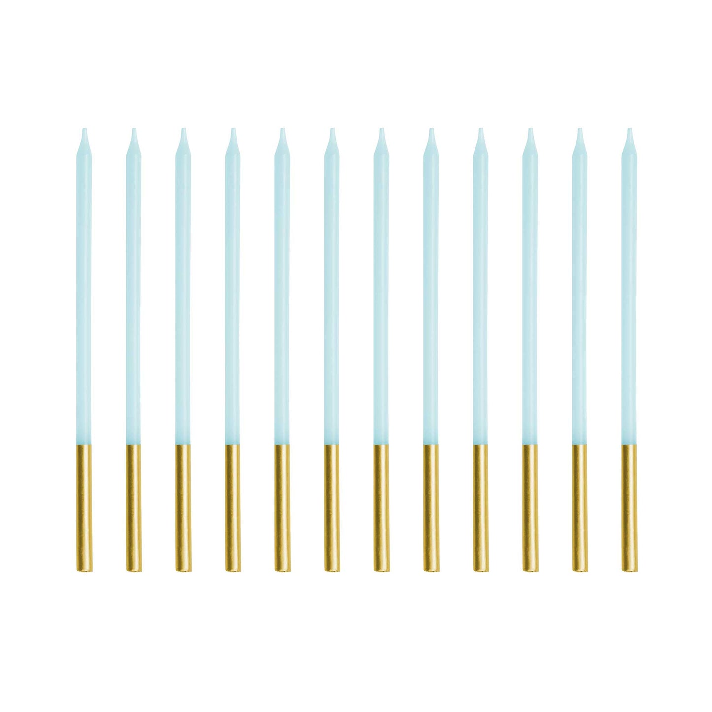 GOLD DIPPED BLUE BIRTHDAY CANDLES