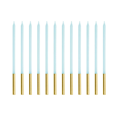 GOLD DIPPED BLUE BIRTHDAY CANDLES
