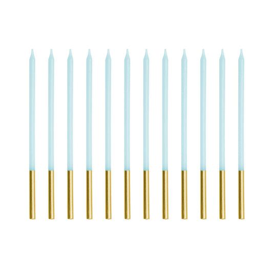 GOLD DIPPED BLUE BIRTHDAY CANDLES