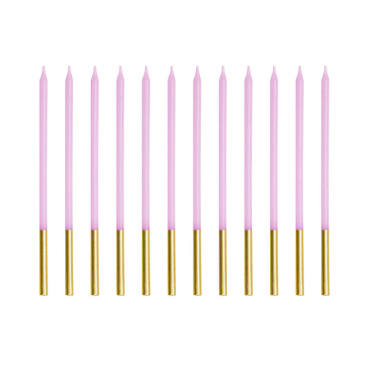 GOLD DIPPED PURPLE BIRTHDAY CANDLES
