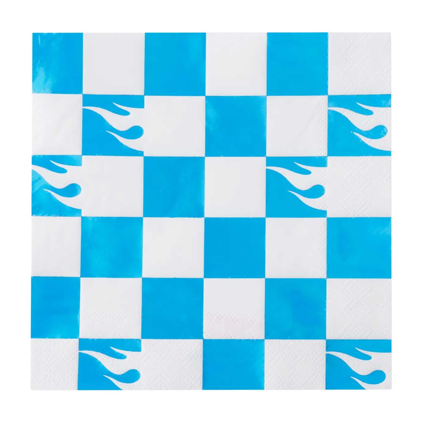 HOT WHEELS™ BLUE FOIL CHECKER NAPKINS