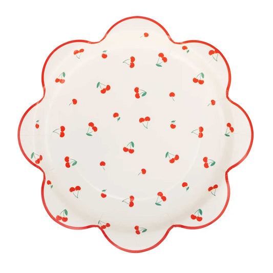 SCALLOPED CHERRY PLATES