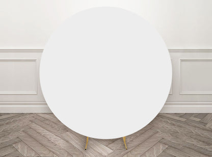 WHITE CIRCLE BACKDROP